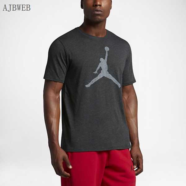 Colorful Jordan Logo - Colorful Heather T-Shirt Tops White Black Passionate Jordan Iconic ...