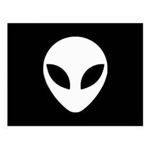 Black and White Alien Logo - Black And White Alien Invitations & Stationery | Zazzle UK