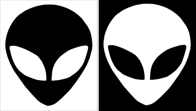 Black and White Alien Logo - Decals