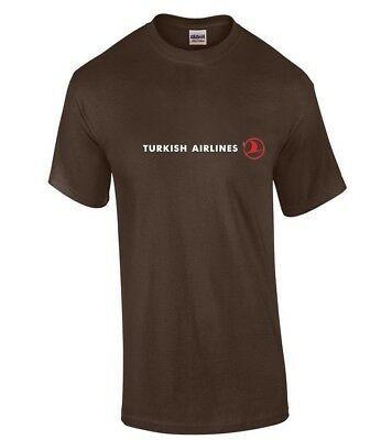 White Red Airline Logo - TURKISH AIRLINES EUROLEAGUE White Logo Turkey Brown White Cotton T ...