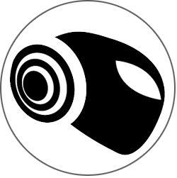 Black and White Alien Logo - Alien Ears