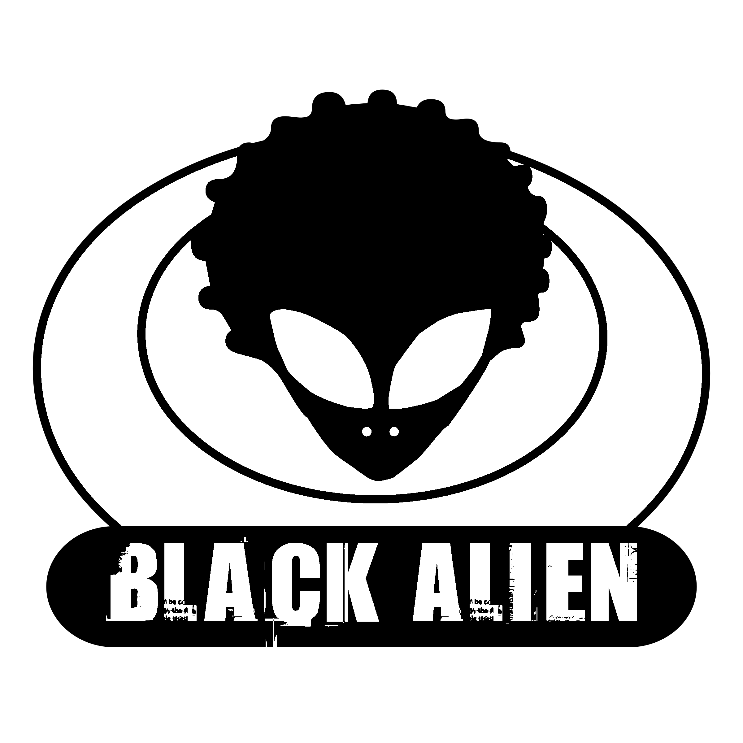 Black and White Alien Logo - Black Alien Logo PNG Transparent & SVG Vector - Freebie Supply