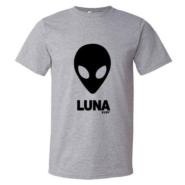 Black and White Alien Logo - Luna Black Alien Logo Short sleeve t-shirt - Lunasurf