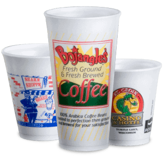 Coffe Cream Cup with Logo - Personalized Styrofoam Cups. Custom Foam Cups