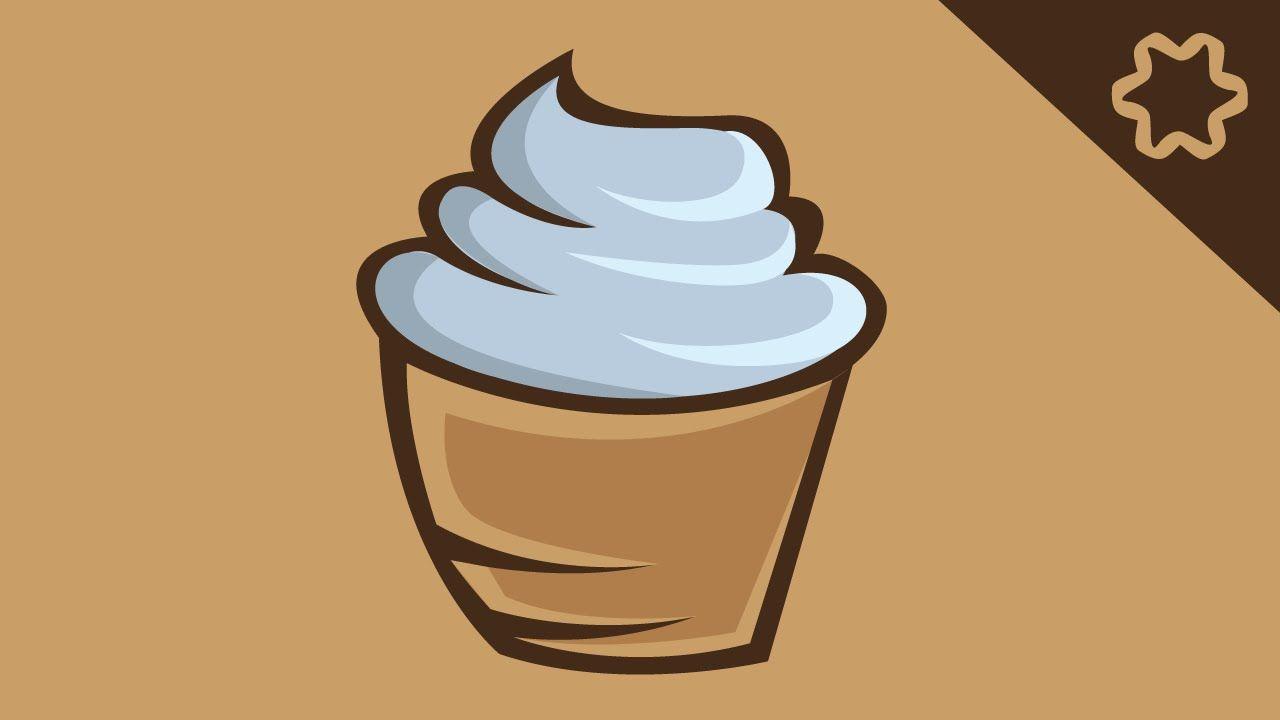 Coffe Cream Cup with Logo - ice Cream Logo Design / Adobe illustrator tutorial / How to Design ...