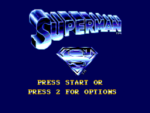 Man of Steel Title Logo - Play Superman - The Man of Steel Sega Master System game online