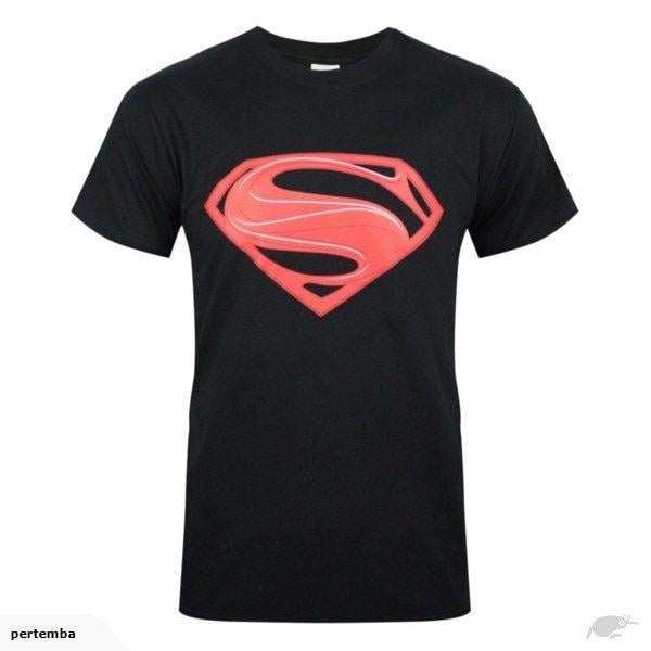 Man of Steel Title Logo - Superman Official Mens Man Of Steel Red Logo