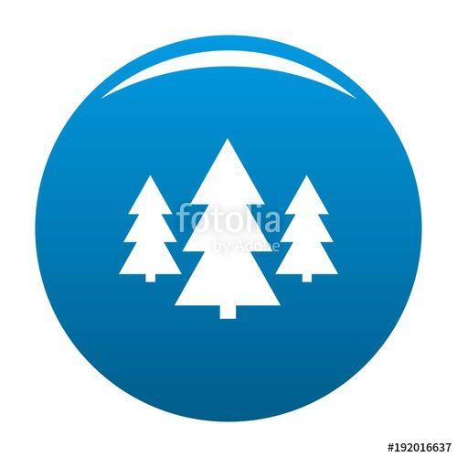 Blue Circle with White Triangle Logo - Forest icon vector blue circle isolated on white background 