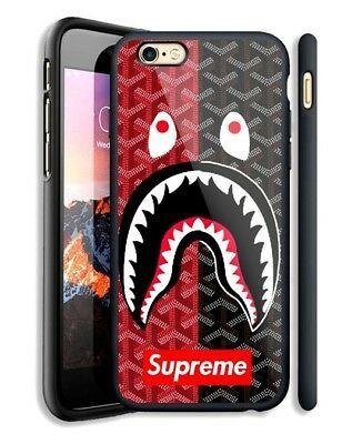 Supreme BAPE Shark Logo - SALE !! SUPREME Bape Shark Logo Fit Hard Case For iPhone 6 6s 7 8