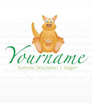 Baby Kangaroo Logo - kids Logo template Kangaroo #309 | Logo Templates - create a logo ...