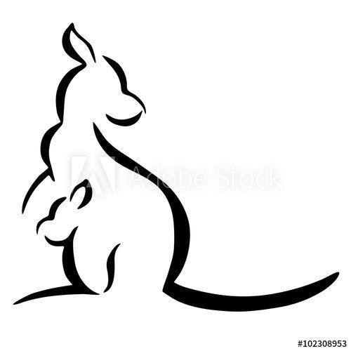 Baby Kangaroo Logo - Kangaroo with baby logo - Buy this stock vector and explore similar ...