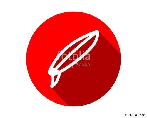 Red Surfer Logo - red surfer icon circle sports equipment tool utensil image vector