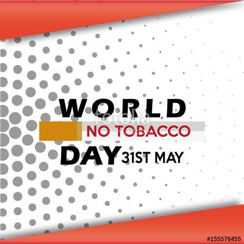 Two Red Lines Logo - world no tobacco day illustration; text over points and cigarette