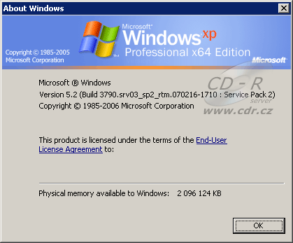 Windows Server 2003 Logo - Service Pack 2 pro Windows Server 2003 a Windows XP x64