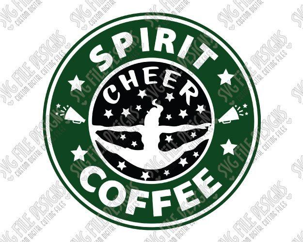 Cheerleader Logo - Spirit Coffee Cheerleader Starbucks Logo Cut File Set in SVG, EPS ...