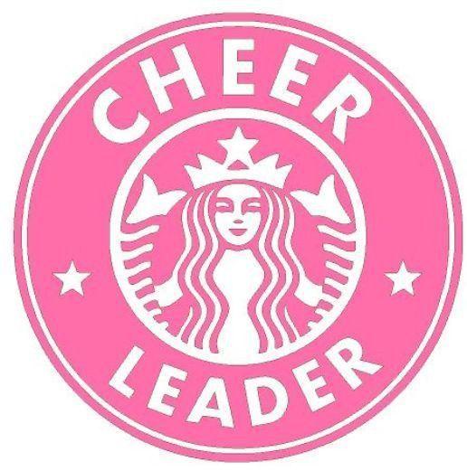 Cheerleader Starbucks Logo - Cheerleader Wall Decor Starbucks Cheer Bow Lover Room Decal 11