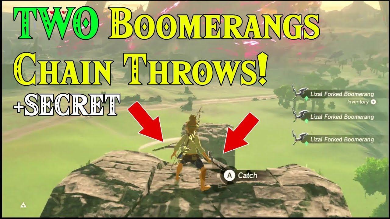 With Two Boomerangs Logo - TWO Boomerangs Chain Throws! +SECRET in Zelda Breath of the Wild ...