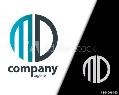 MD Circle Logo - Initial Letter MD With Linked Circle Logo - Buy this stock vector ...