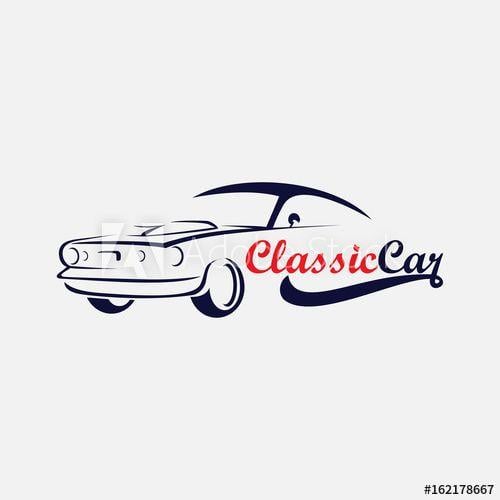 Classic Automotive Logo - silhouette of classic car logo icon, automotive logo - Buy this ...