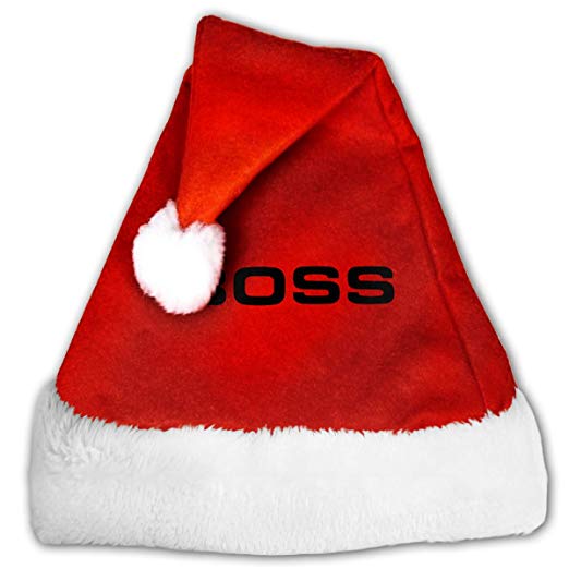 Christmas Hats Logo - Amazon.com: Boss-Logo Fashion Unisex Christmas Hat Santa Hats: Clothing