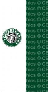 Cheerleader Starbucks Logo - Coffee Cheerleader Starbucks Sublimation Ready Cheer Bow Graphic ...