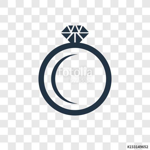 Diamond Transparent Logo - Diamond ring vector icon isolated on transparent background, Diamond