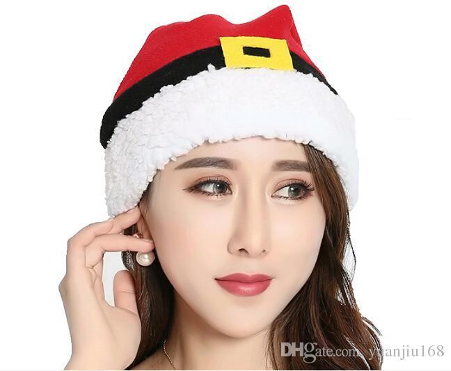 Christmas Hats Logo - Double Faced Cashmere Christmas Hat, Plush Adult Santa Hat, Custom