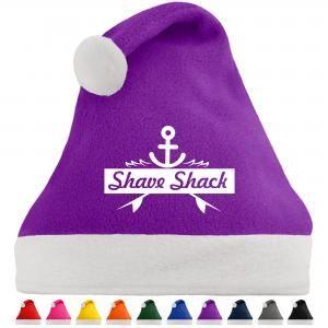 Christmas Hats Logo - British Made Santa Christmas Hats - bespoke colours - Logo Printing