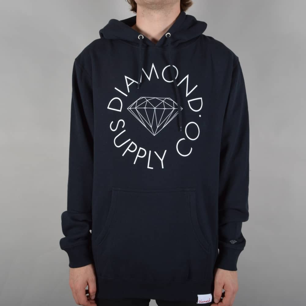 Diamond Supply Co Clothing Logo - Diamond Supply Co. Circle Logo Pullover Hoodie - Navy - SKATE ...
