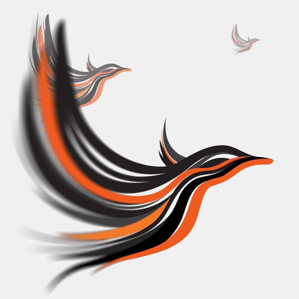 Orange and Black Bird Logo - Black Bird Agency Logo – an event agency from Sankt Petersburg ...