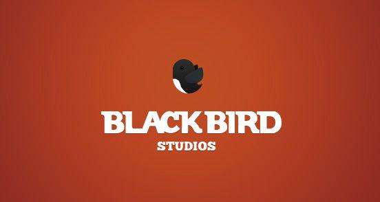 Orange and Black Bird Logo - Blackbird Studios | Logo Design | The Design Inspiration