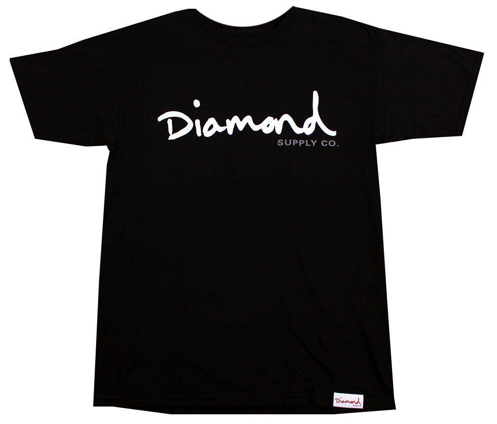 Diamond Supply Co Clothing Logo - Diamond Supply Co OG Script T-Shirt Black - streetwearthreads