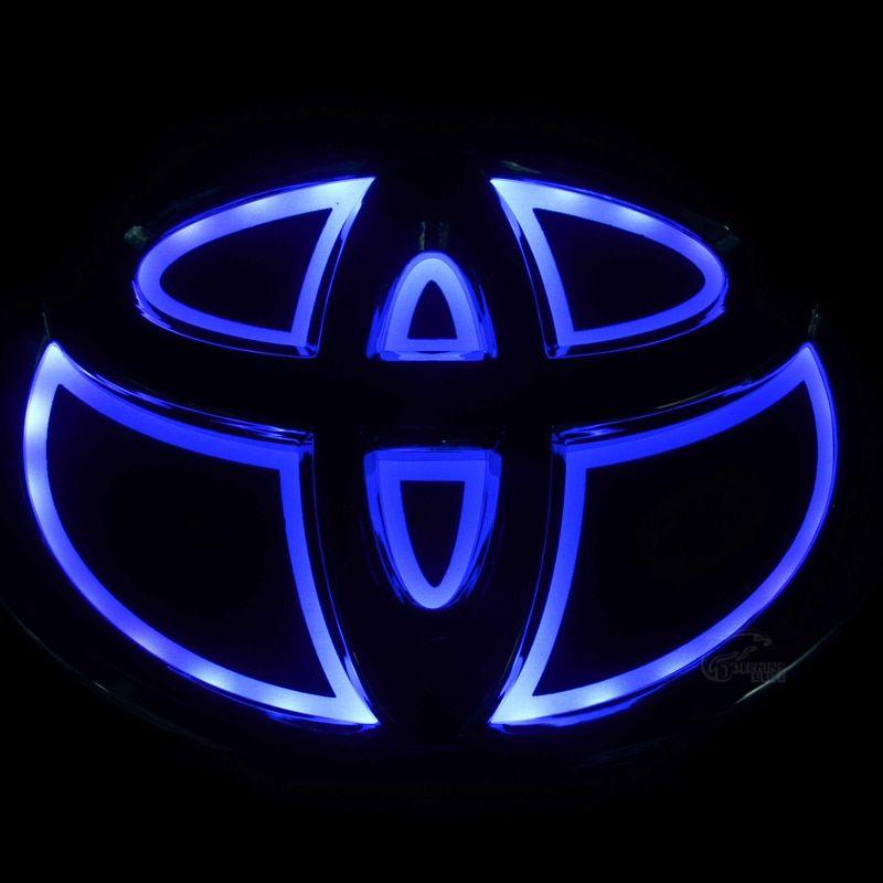 Blue Toyota Logo - New Car Styling 5D Rear Front Badge Bulb Emblem Logo Light