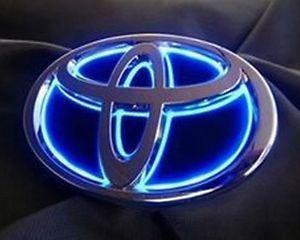 Blue Toyota Logo - 5D Toyota LED Rear logo car emblem badge Light for Vellfire 20 ...