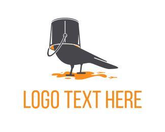 Orange and Black Bird Logo - Logo Maker - Customize this 