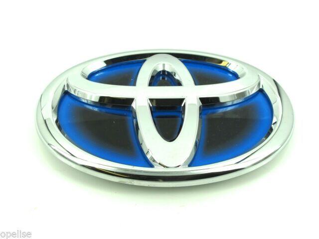 Blue Toyota Logo - Genuine T Toyota Car Badge Logo Emblem Hybrid Blue Chrome Part