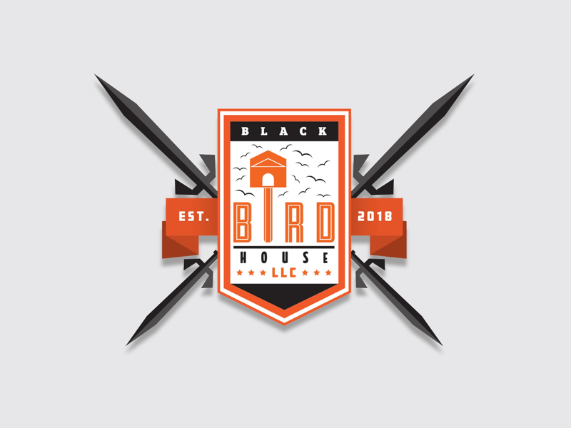 Orange and Black Bird Logo - Black Bird House LLC Logo (design experiment) by Alex 
