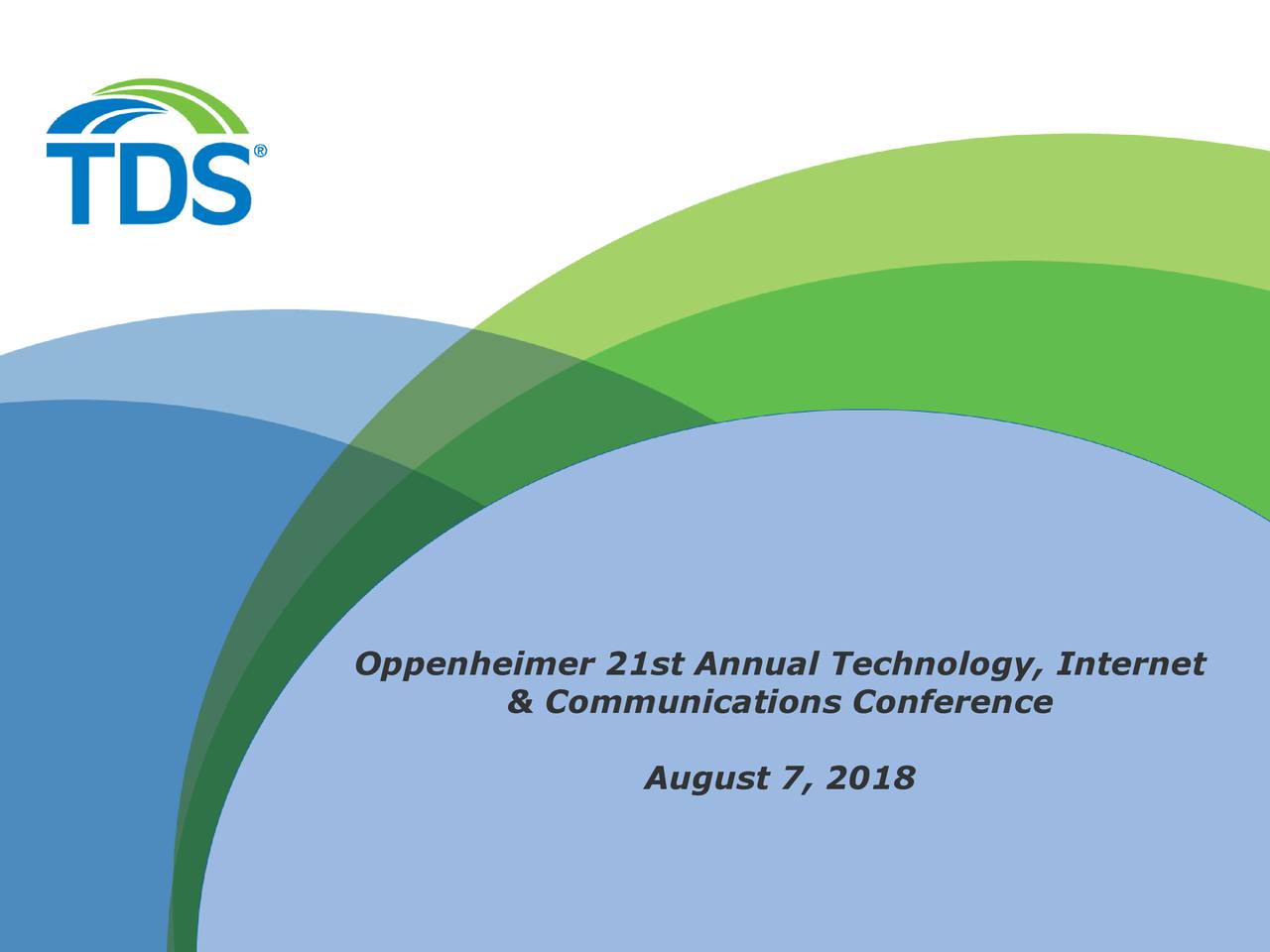 Tds Inc Logo - Telephone and Data Systems (TDS) Presents At Oppenheimer 21st Annual