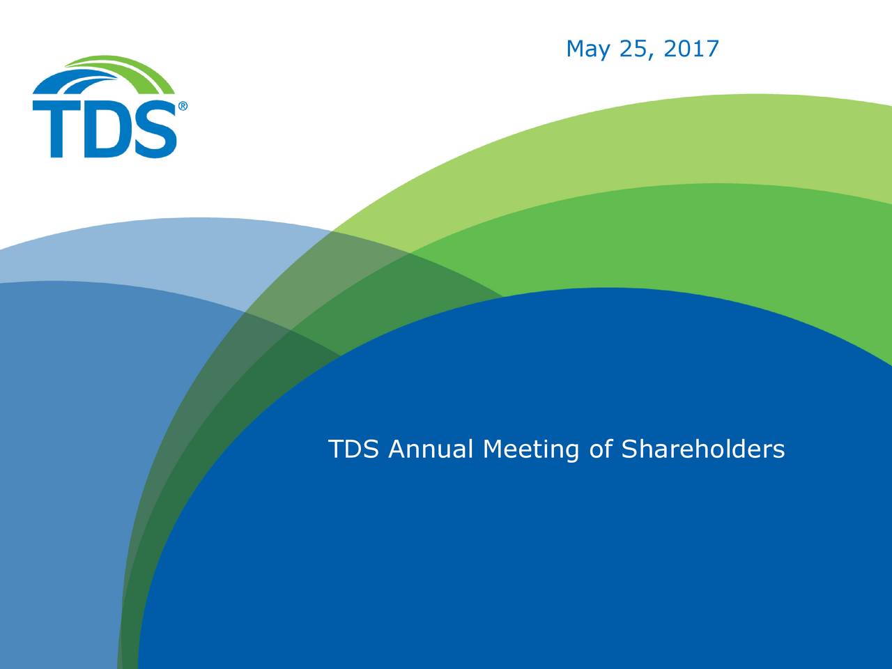 Tds Inc Logo - Telephone and Data Systems (TDS) Investor Presentation