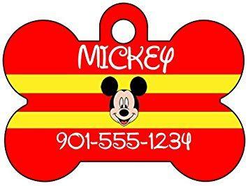 Mickey Mouse Name Logo - Amazon.com : Disney Mickey Mouse Pet Id Dog Tag Personalized w/ Your