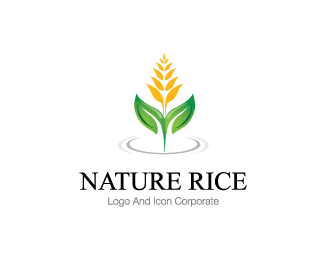 Rice Leaf Logo - rice Logo Design