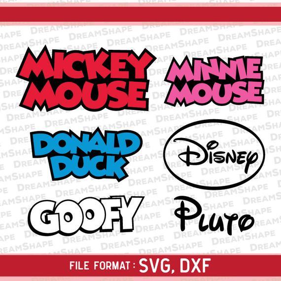 Mickey Mouse Name Logo - Mickey Mouse Logo SVG Files Minnie Mouse Name Logo Svg Files | Etsy