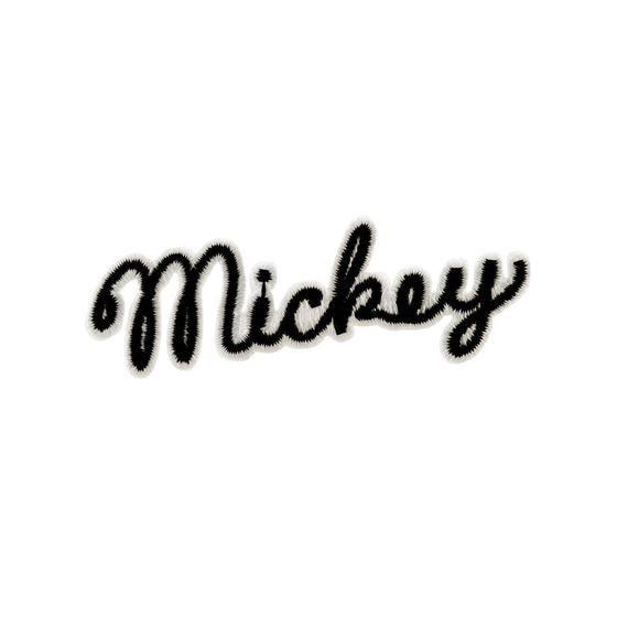 Mickey Mouse Name Logo - Disney Patch Mickey Mouse Iron On Patch Official Disney Iron | Etsy