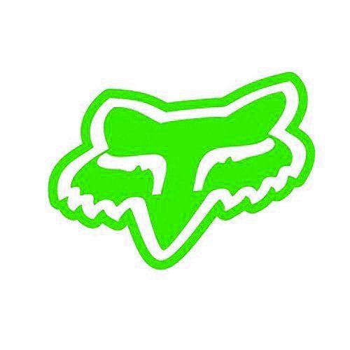 Green Fox Racing Logo - Fox Racing Fox Logo Solid Face Decal Sticker 6 LIME GREEN