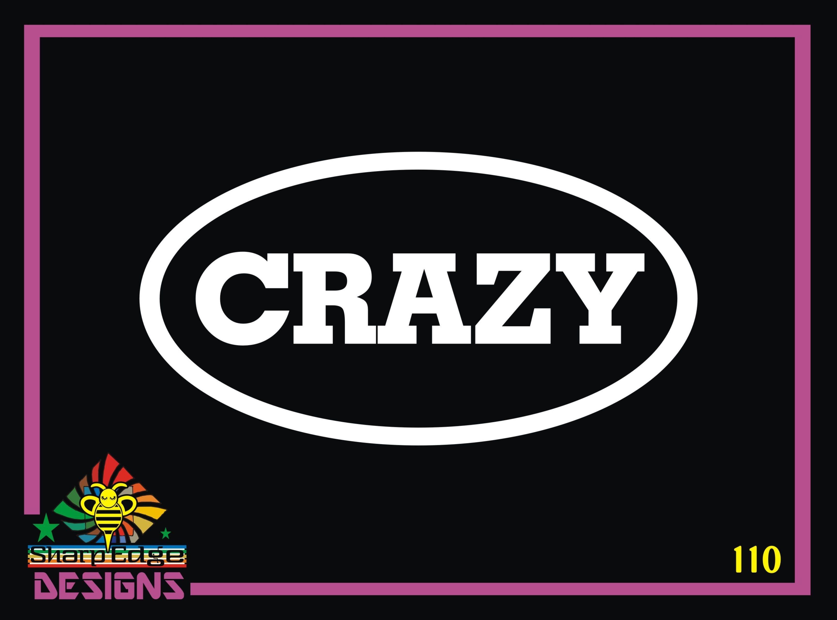 Sharp Edge Oval Logo - Crazy Oval Vinyl Decal
