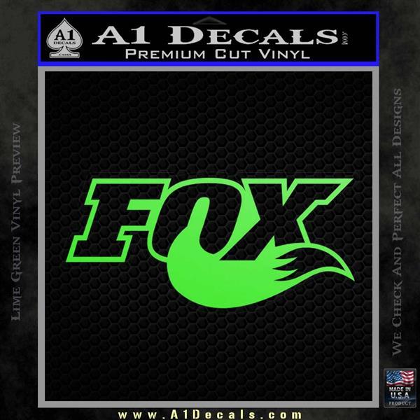 Green Fox Racing Logo - Fox Racing Shox Decal Sticker WD » A1 Decals