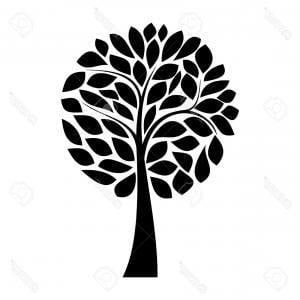 Black and White Tree with Leaves Falling Logo - Photoblack Tree Without Leaves On White Background Vector Image