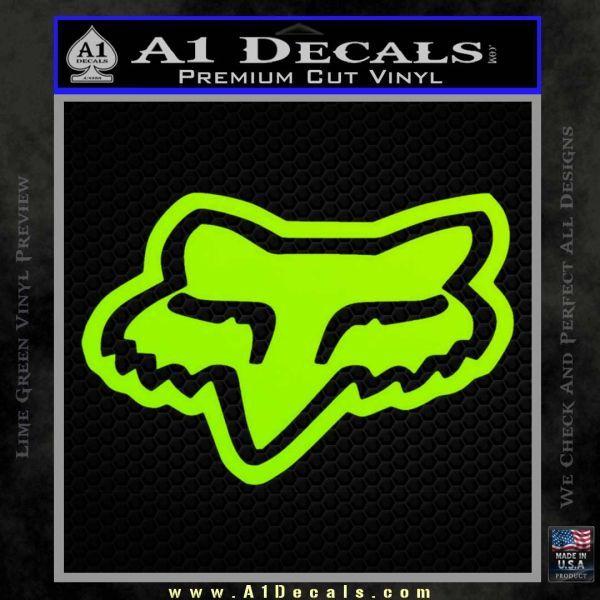 Green Fox Racing Logo - Fox Racing Head D3 Decal Sticker » A1 Decals