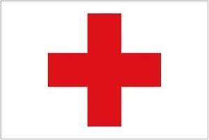2 Red X Logo - 3' x 2' Red Cross Flag International Medical First Aid Health ...