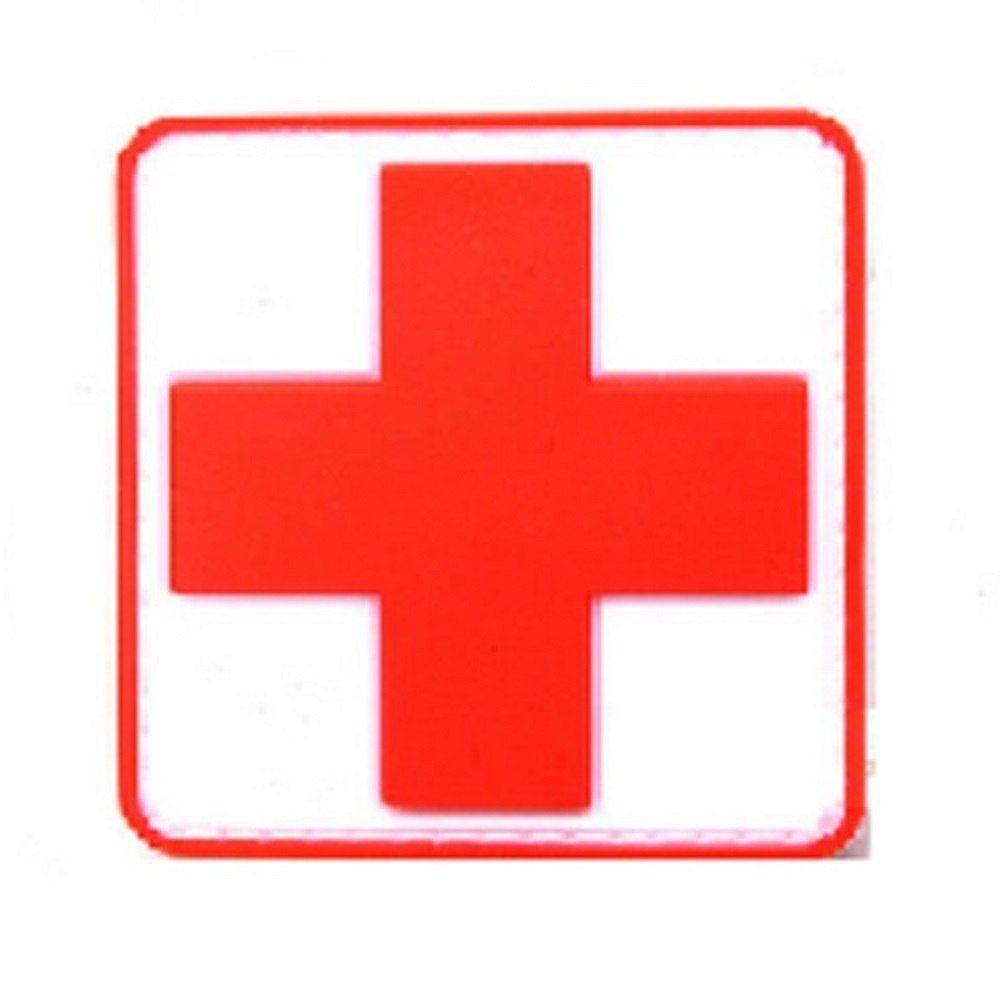 Red Cross Medical Logo - 3D PVC Glue Red Cross medical rescue morale patch Tactical Army ...
